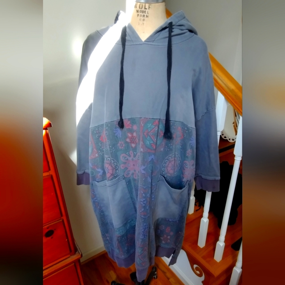 Oversized Long Bohemian Hoodie Dress